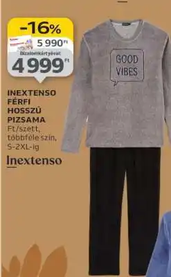 Auchan INEXTENSO FÉRFI HOSSZÚ PIZSAMA ajánlat