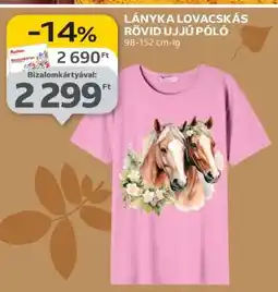 Auchan LÁNYKA LOVACSKÁS RÖVID UJJÚ PÓLÓ ajánlat