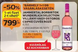 Auchan Jammertal Borbirtok Wunderlich Selection Villányi vagy Ostoros Csipke Cuvée Rozé ajánlat