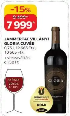Auchan Jammertal Villányi Gloria Cuvée ajánlat