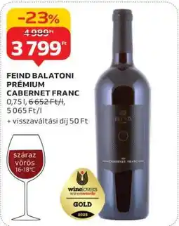 Auchan FEIND BALATONI PRÉMIUM CABERNET FRANC ajánlat