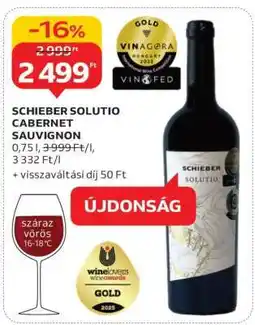 Auchan SCHIEBER SOLUTIO CABERNET SAUVIGNON ajánlat