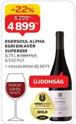 Auchan EGERSOUL ALPHA EGRI BIKAVÉR SUPERIOR ajánlat