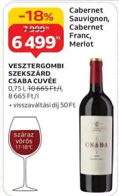 Auchan Vesztergombi Szekszárd Csaba Cuvée ajánlat