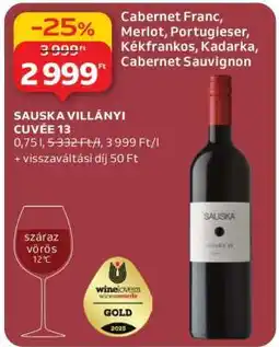 Auchan SAUSKA VILLÁNYI CUVÉE 13 ajánlat