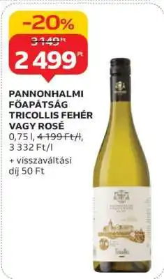 Auchan Pannonhalmi Főapátság Tricollis Fehér vagy Rosé ajánlat