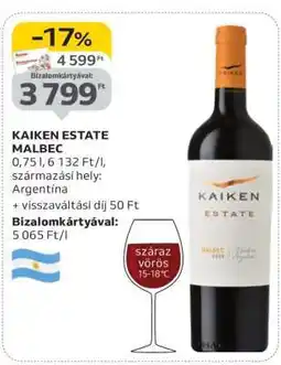 Auchan KAIKEN ESTATE MALBEC ajánlat