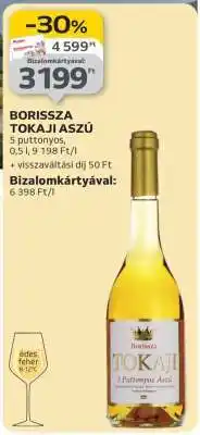 Auchan Borissza Tokaji Aszú ajánlat