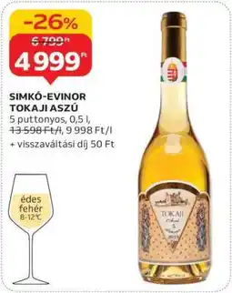Auchan SIMKÓ-EVINOR TOKAJI ASZÚ ajánlat