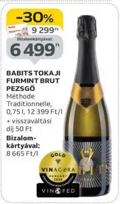 Auchan BABITS TOKAJI FURMINT BRUT PEZSGŐ ajánlat