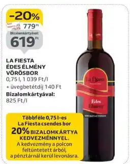 Auchan LA FIESTA ÉDES ÉLMÉNY VÖRÖSBOR ajánlat
