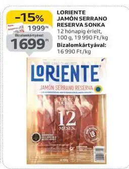 Auchan LORIENTE JAMÓN SERRANO RESERVA SONKA ajánlat