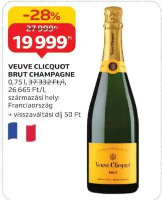 Auchan VEUVE CLICQUOT BRUT CHAMPAGNE ajánlat
