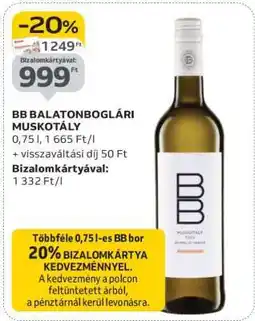 Auchan BB BALATONBOGLÁRI MUSKOTÁLY ajánlat