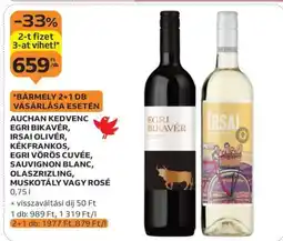 Auchan Egri Bikavér / Irsai ajánlat
