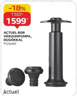 Auchan ACTUEL BOR VÁKUUMPUMPA, DUGÓKKAL ajánlat
