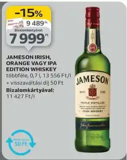 Auchan JAMESON IRISH, ORANGE VAGY IPA EDITION WHISKEY ajánlat