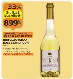 Auchan Borissza Tokaji Édes Szamorodni ajánlat