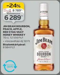 Auchan JIM BEAM BOURBON, PEACH, APPLE, RED STAG VAGY HONEY WHISKEY ajánlat