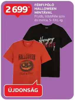 Auchan FÉRFI PÓLÓ HALLOWEEN MINTÁVAL ajánlat
