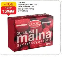 Auchan Classic Gyorsfagyasztott Guruls Málna ajánlat