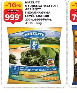 Auchan Mirelite Gyorsfagyasztott, Aprított Medvehagyma Levél Adagok ajánlat