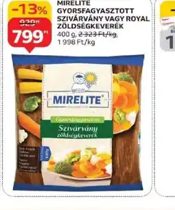 Auchan Mirelite Gyorsfagyasztott Szivárvány vagy Royal Zöldségkeverék ajánlat