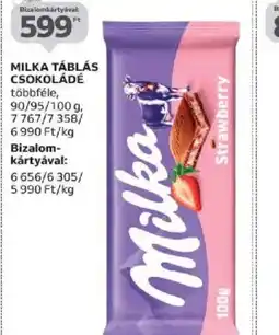 Auchan Milka Táblás Csokoládé ajánlat