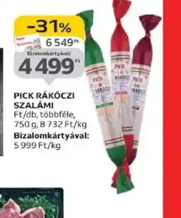 Auchan Pick Rákczi Szalámi ajánlat
