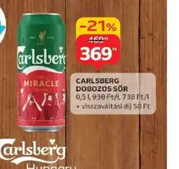 Auchan Carlsberg dobozos sör ajánlat