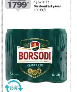 Auchan Borsodi dobozos sör multipack ajánlat