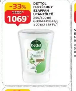 Auchan Dettol Folyékony Szappan Utántöltő ajánlat