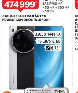 Auchan Xiaomi 15 Ultra kártyafüggetlen okostelefon ajánlat