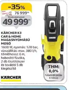 Auchan Kärcher K3 Car & Home Magasnyomású Mos ajánlat
