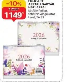 Auchan Folk-Art Asztali Naptár ajánlat