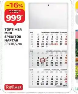 Auchan Toptimer Mini Speditőr Naptár ajánlat