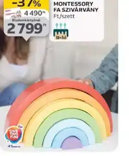 Auchan One Two Fun Montessori Fa Szivárvány ajánlat