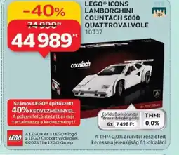 Auchan Lego Icons Lamborghini Countach 5000 Quattrachvole ajánlat