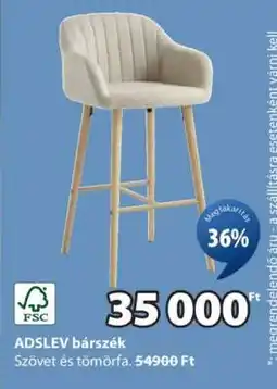 JYSK ADSLEV bárszék ajánlat