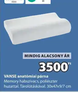 JYSK VANSE anatómiai párna ajánlat