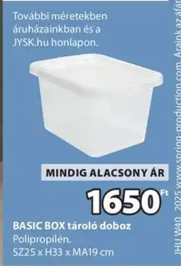 JYSK BASIC BOX tároló doboz ajánlat