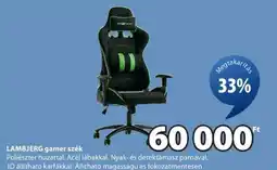 JYSK LAMBJERG gamer szék ajánlat
