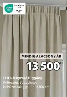 JYSK LEKA fényzáró függöny ajánlat