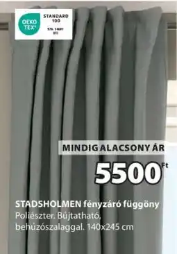 JYSK STADSHOLMEN fényzáró függöny ajánlat