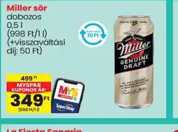 Spar Miller sör ajánlat