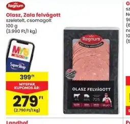 Spar Regnum Olasz, Zala felvágott ajánlat