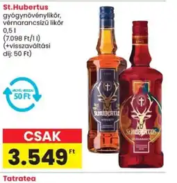 Spar St. Hubertus gygynövénylikőr ajánlat