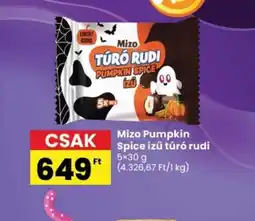 Spar Mizo Pumpkin Spice ízű túr rudi ajánlat