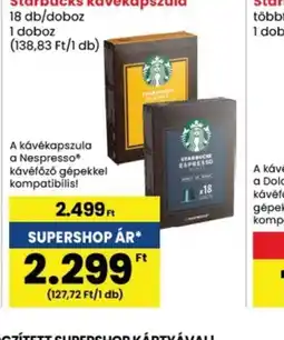 Spar Starbucks kávékapszula ajánlat