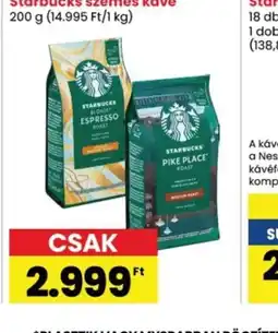 Spar Starbucks szemes kávé ajánlat